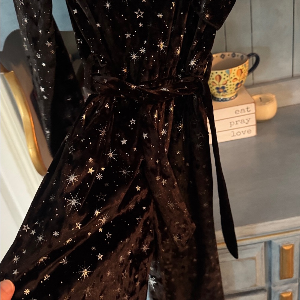 Justice Black Starry One Shoulder Dress - Picture 5 of 5